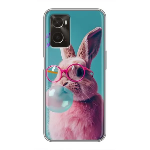 Чехол с принтом «Кролик в очках» для OPPO A96