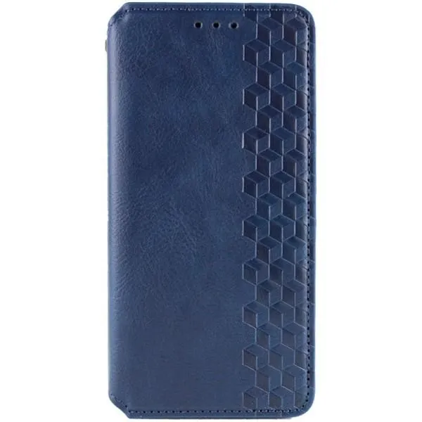 Кожаный чехол-книжка GETMAN Cubic (PU) для Oppo A98 — Синий — фото 1 Кожаный чехол-книжка GETMAN Cubic (PU) для Oppo A98 — Синий — фото 1