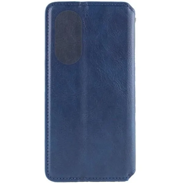 Кожаный чехол-книжка GETMAN Cubic (PU) для Oppo A98 — Синий — фото 5 Кожаный чехол-книжка GETMAN Cubic (PU) для Oppo A98 — Синий — фото 5