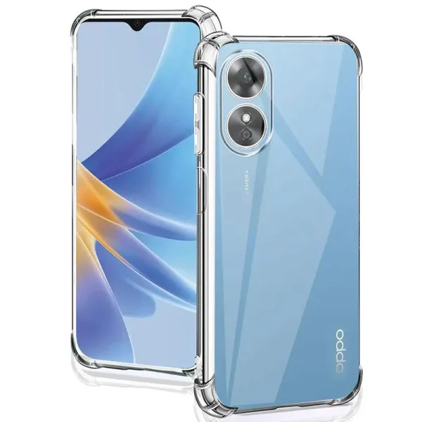 TPU чохол GETMAN Ease logo посилені кути Full Camera для Oppo A98 — Прозорий — фото 1
