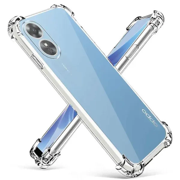 TPU чохол GETMAN Ease logo посилені кути Full Camera для Oppo A98 — Прозорий — фото 3