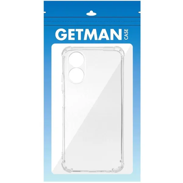 TPU чохол GETMAN Ease logo посилені кути Full Camera для Oppo A98 — Прозорий — фото 5