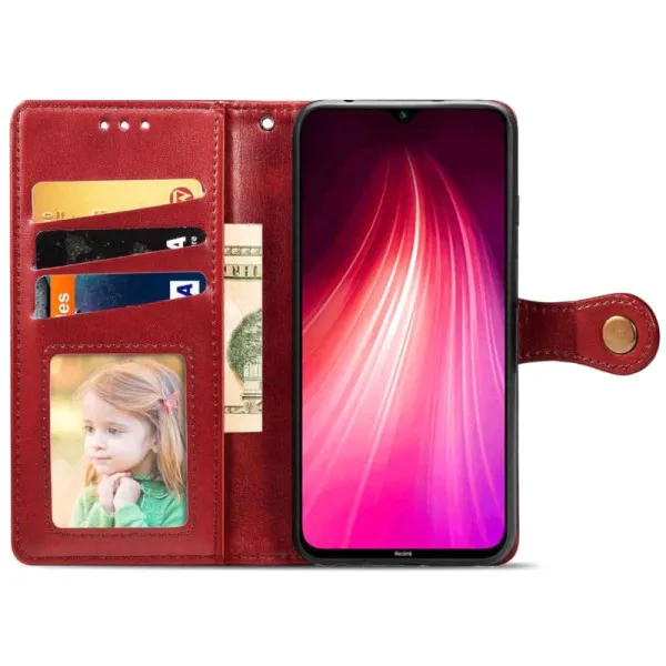 Кожаный чехол-книжка GETMAN Gallant (PU) для Oppo A98 — Красный — фото 2 Кожаный чехол-книжка GETMAN Gallant (PU) для Oppo A98 — Красный — фото 2