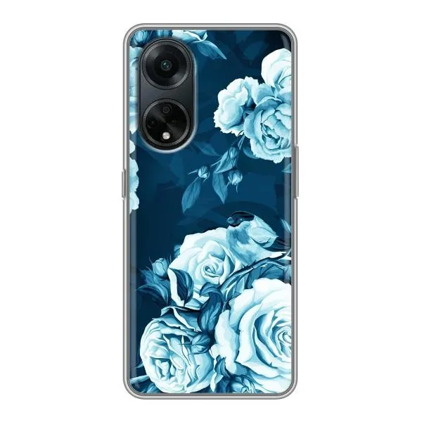 Чехол с принтом «Голубые Бутоны» для OPPO A98