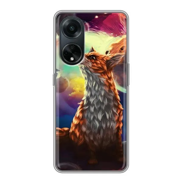 Чехол с принтом «Лисица в космосе» для OPPO A98 Чехол с принтом «Лисица в космосе» для OPPO A98