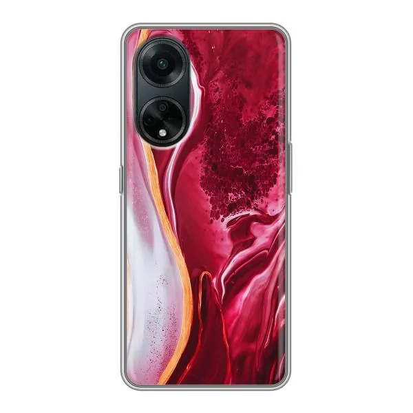 Чехол с принтом «Мрамор красный» для OPPO A98 Чехол с принтом «Мрамор красный» для OPPO A98