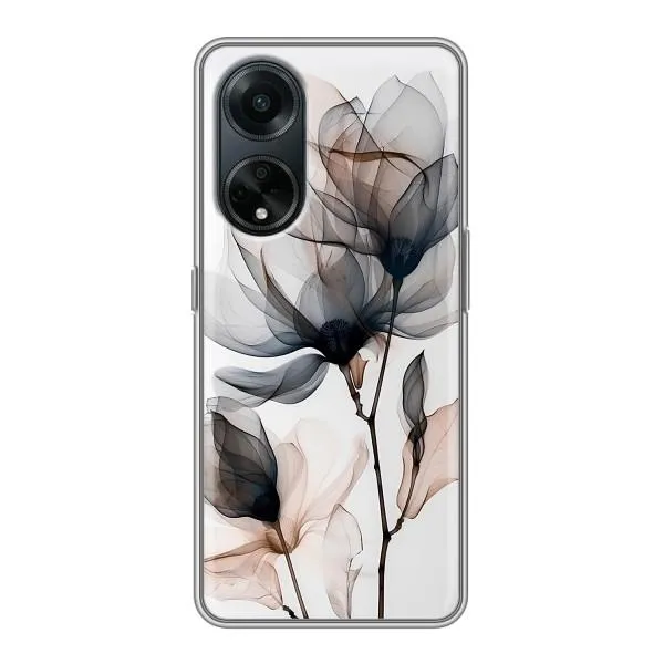 Чехол с принтом «Цветы на белом» для OPPO A98