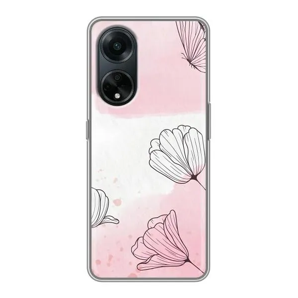 Чехол с принтом «Розовые цветы» для OPPO A98