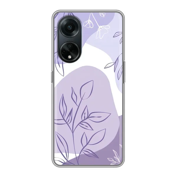 Чохол з принтом «Фіолетове листя абстракція» для OPPO A98 Чохол з принтом «Фіолетове листя абстракція» для OPPO A98
