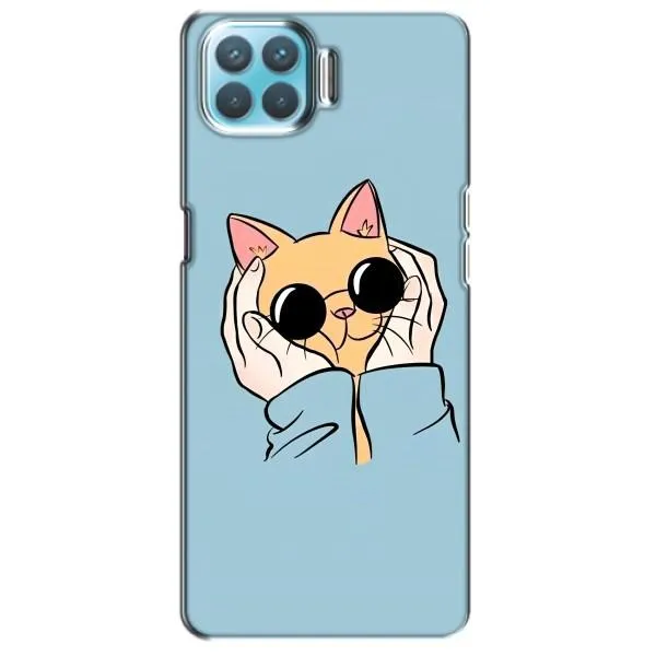 Чехол с принтом «Котик в очках» для OPPO F17 Pro