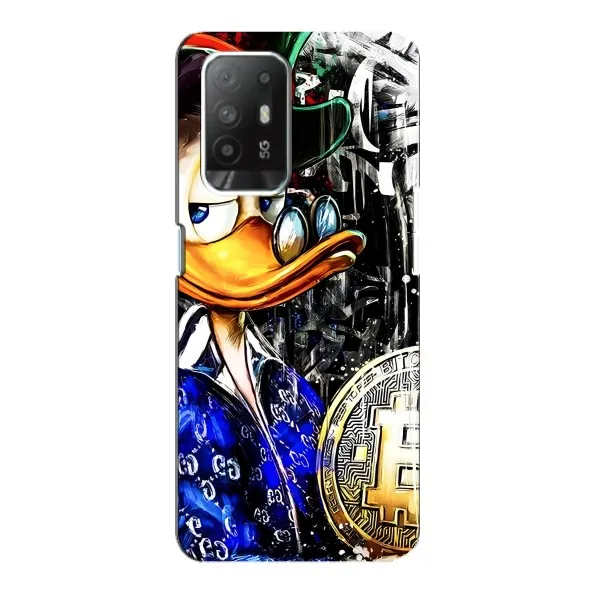 Чехол с принтом «Биткойн Скрудж» для OPPO F19 Pro Plus 5G