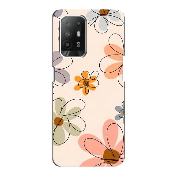 Чехол с принтом «Разноцветные цветы» для OPPO F19 Pro Plus 5G