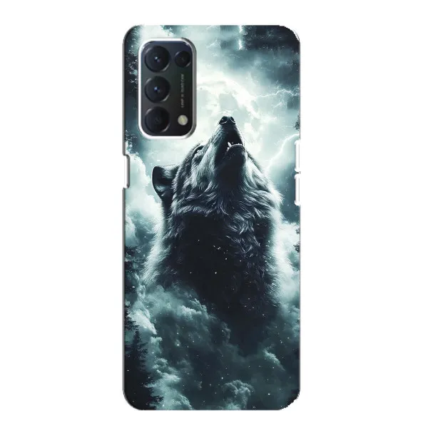 Чехол с принтом «Волк в облаках» для OPPO F19