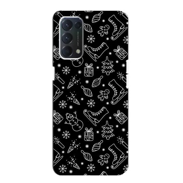Чехол с принтом «Новогодний фон» для OPPO F19