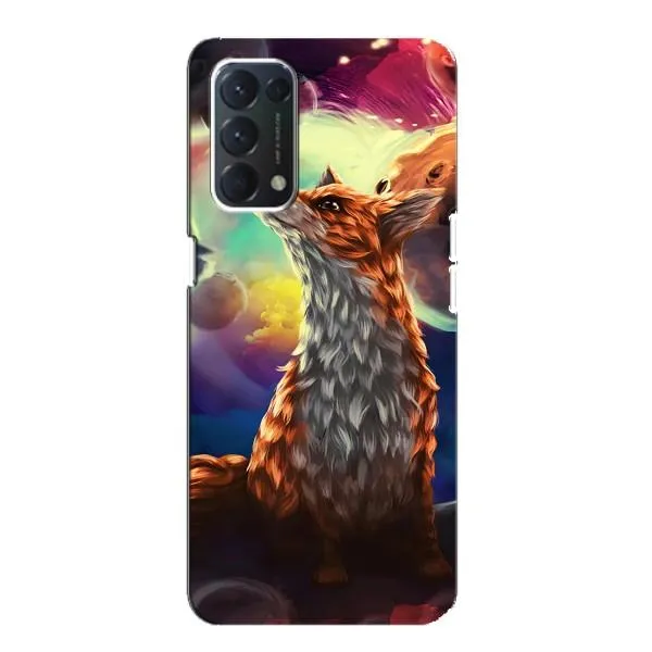 Чехол с принтом «Лисица в космосе» для OPPO Find X3 Lite