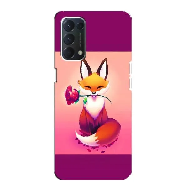 Чехол с принтом «Лисичка с розочкой» для OPPO Find X3 Lite