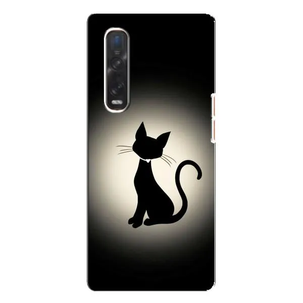 Чехол с принтом «Силуэт котика» для OPPO Find X3 Pro