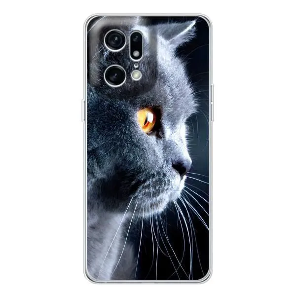 Чехол с принтом «Серый Кот» для OPPO Find X5 Pro