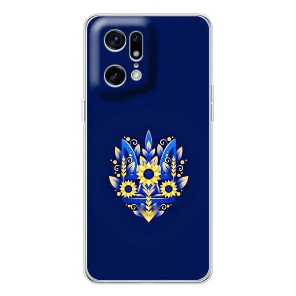 Чехол с принтом «Цветочный Герб» для OPPO Find X5 Pro