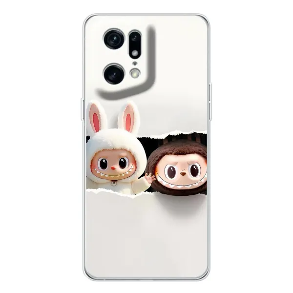 Чехол с принтом «Лабубу» для OPPO Find X5 Pro