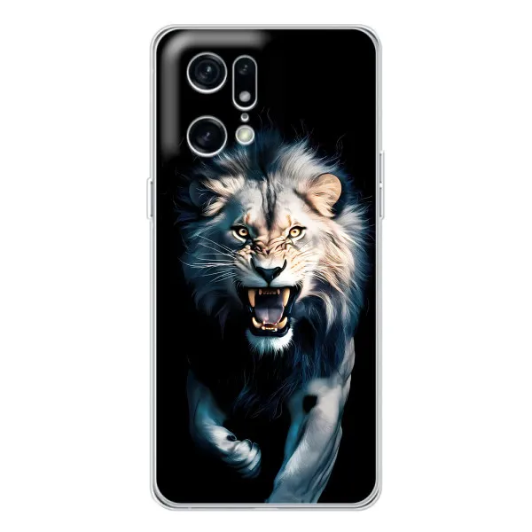 Чохол з принтом «Лев у темряві» для OPPO Find X5 Pro