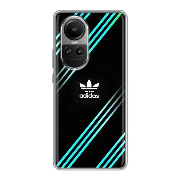 Чехол с принтом «Адидас с полосами» для OPPO Reno 10 Pro
