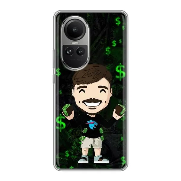 Чехол с принтом «Блогер Beast» для OPPO Reno 10 Pro Чехол с принтом «Блогер Beast» для OPPO Reno 10 Pro