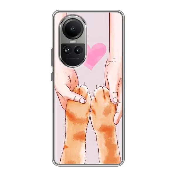 Чехол с принтом «Любовь к котикам» для OPPO Reno 10 Pro