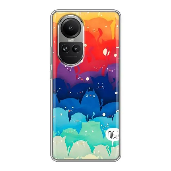 Чехол с принтом «Mew» для OPPO Reno 10 Pro