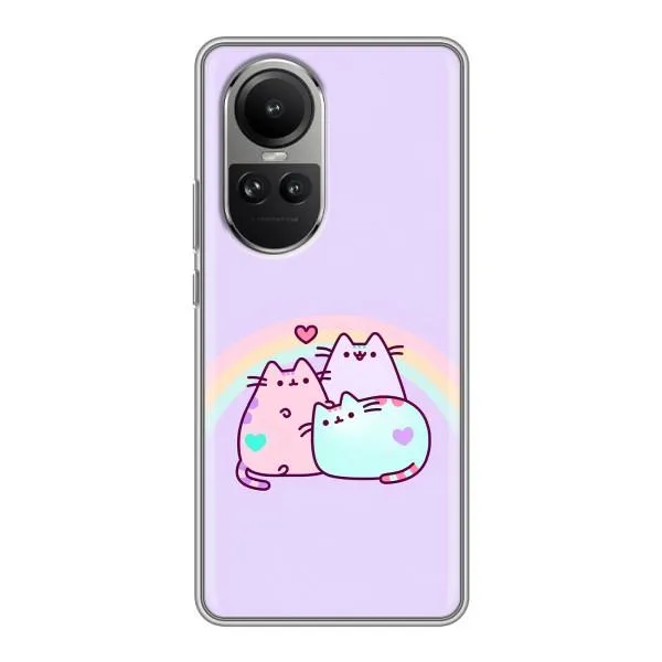 Чехол с принтом «Радужные котики» для OPPO Reno 10 Pro