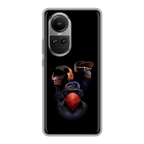 Чехол с принтом «Три обезьяны» для OPPO Reno 10 Pro