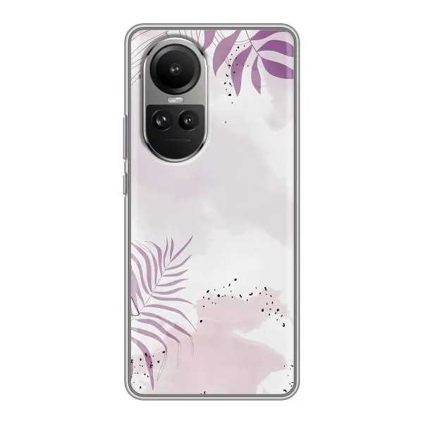 Чехол с принтом «Фиолетовые листья» для OPPO Reno 10 Pro