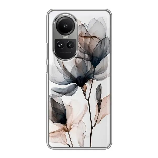 Чехол с принтом «Цветы на белом» для OPPO Reno 10 Pro