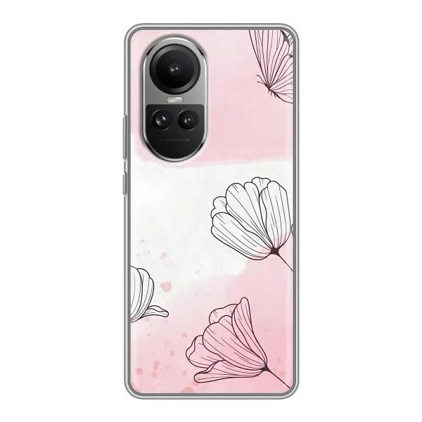 Чехол с принтом «Розовые цветы» для OPPO Reno 10 Pro