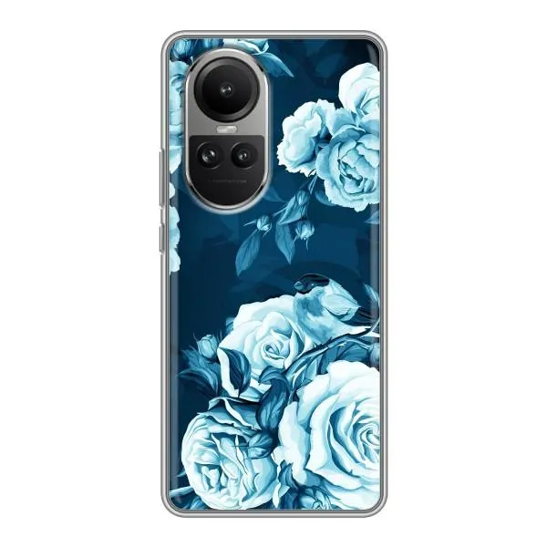Чехол с принтом «Голубые Бутоны» для OPPO Reno 10