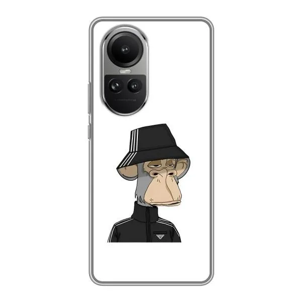 Чехол с принтом «обезьяна NFT Adidas» для OPPO Reno 10