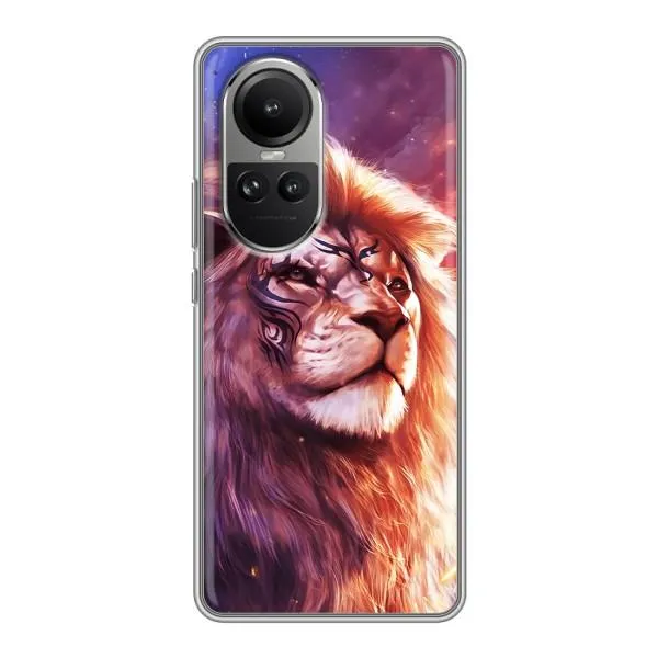 Чехол с принтом «Красочный Лев» для OPPO Reno 10