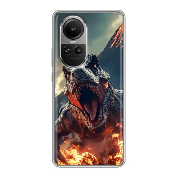 Чехол с принтом «Огненный динозавр» для OPPO Reno 10 Чехол с принтом «Огненный динозавр» для OPPO Reno 10