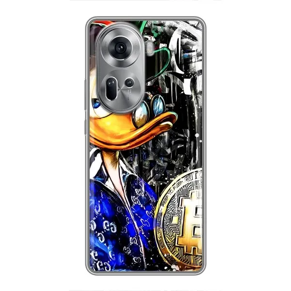 Чехол с принтом «Биткойн Скрудж» для OPPO Reno 11 5G