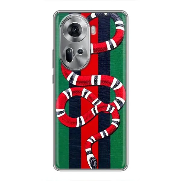 Чехол с принтом «Gucci змия» для OPPO Reno 11 5G