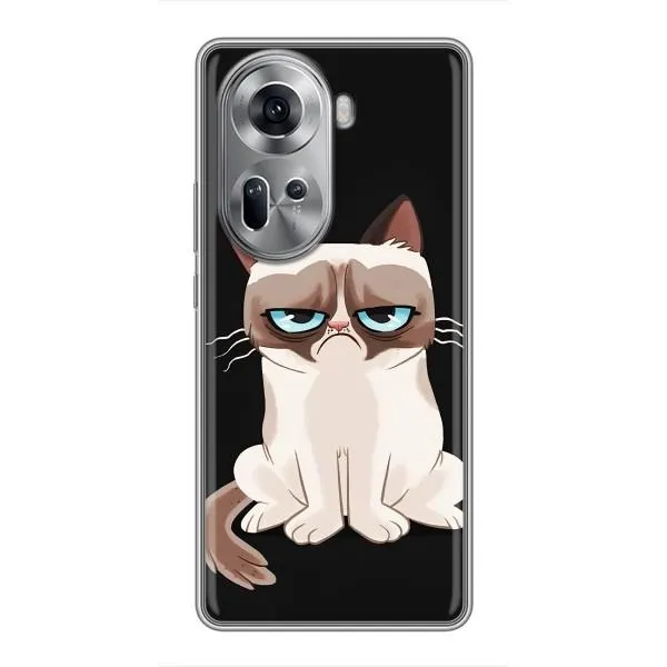 Чехол с принтом «Грустный кот» для OPPO Reno 11 5G