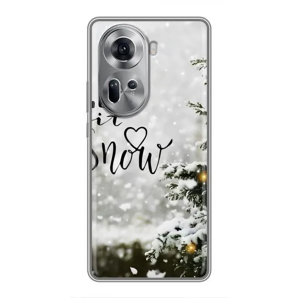 Чехол с принтом «Let it snow» для OPPO Reno 11 5G