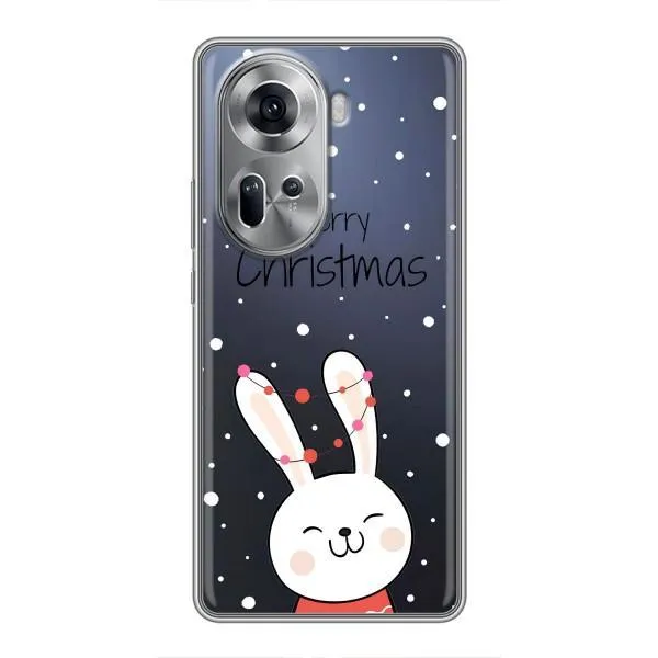 Чехол с принтом «Рождественский заяц» для OPPO Reno 11 5G