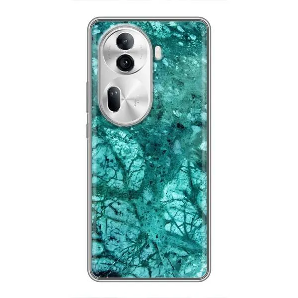 Чехол с принтом «Зеленый мрамор» для OPPO Reno 11 Pro 5G