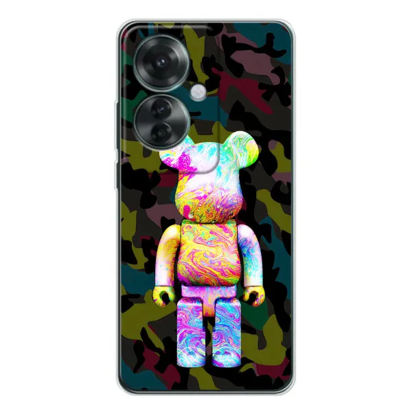 Чехол с принтом «Яркий Bearbrick» для OPPO Reno 11F