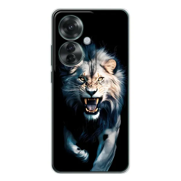 Чехол с принтом «Лев в темноте» для OPPO Reno 11F