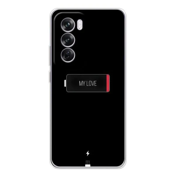 Чехол с принтом «Love battery» для OPPO Reno 12 Pro