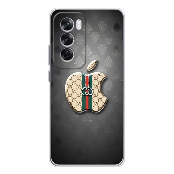 Чохол з принтом «Apple gucci» для OPPO Reno 12 Pro