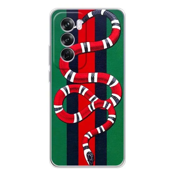 Чохол з принтом «Gucci змія» для OPPO Reno 12 Pro