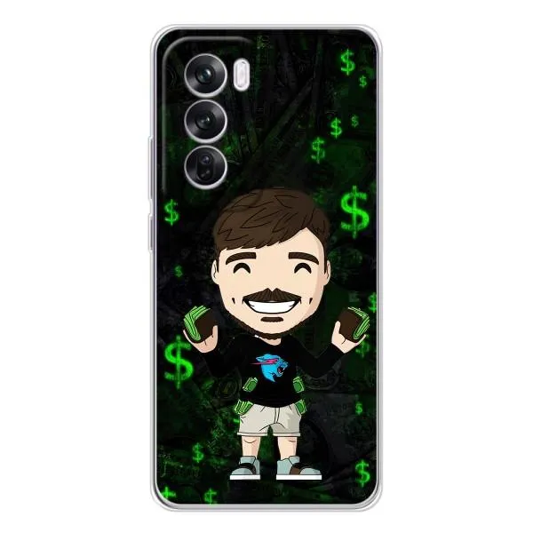 Чехол с принтом «Блогер Beast» для OPPO Reno 12 Pro